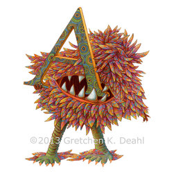 ART: Guardian Monster POSTER -- Amerisk Icckelbush is his name. - Kids Decor