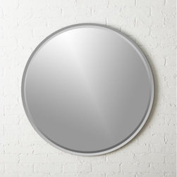 Round Double Bevel Wall Mirror 36" | CB2 - Mirrors