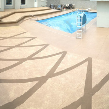 Leggari custom concrete overlay on 5,500 sq ft