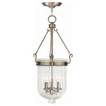 Livex Lighting - Livex Lighting 50517-01 Coventry - 3 Light Pendant in Coventry Style - 12 Inches - Light up that dark corner of your home or hang thiCoventry 3 Light Pen Antique Brass Clear UL: Suitable for damp locations Energy Star Qualified: n/a ADA Certified: n/a  *Number of Lights: 3-*Wattage:60w Candelabra Base bulb(s) *Bulb Included:No *Bulb Type:Candelabra Base *Finish Type:Antique Brass