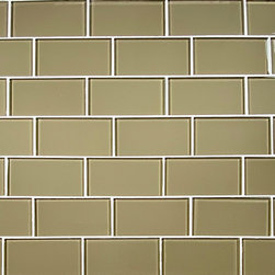 GBM Manufacturing - Metro 3"x6" Glass Subway Tile,Glossy Brown, Set of 80 - Wall And Floor Tile