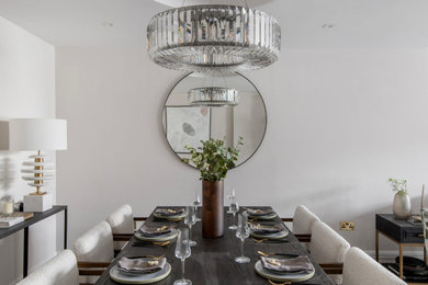 Dining room - contemporary dining room idea in London