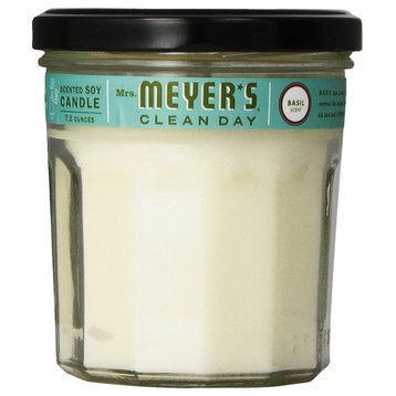 Mrs Meyers Clean Day 44116 Soy Candle, Basil Scent, 7.2 oz
