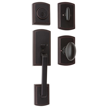 Delaney Hardware Visconti Series Residential Single Cylinder Handle Set, Edged Oil Rubbed Bronze