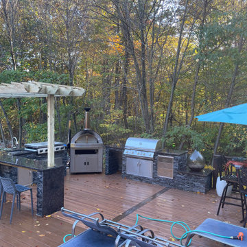 Rustic Outdoor Kitchen with Pizza Oven