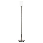 Robert Abbey - Robert Abbey 2068 Rico Espinet Nina - One Light Torchiere - Shade Included: TRUEDesigner: Rico EspinetCord Color: SilverBase Dimension: 12 x 1Polished Nickel Finish with Frosted White Cased Glass