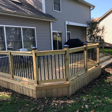 Pressure Treated Pine Deck with Solid Skirting in Roselle, IL