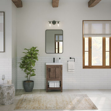 The Betsy Bathroom Vanity, Brown, 20", Single Sink, Freestanding