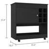 Lotus Bar Cart, Black