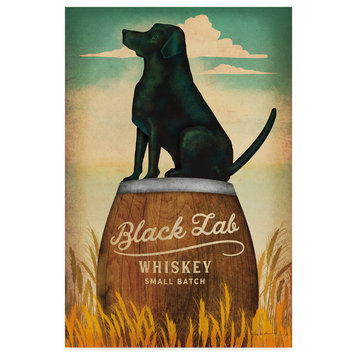 "Black Lab Whiskey" by Ryan Fowler, Canvas Art, 30"x47"