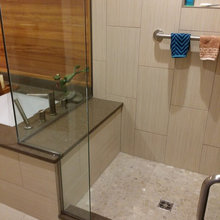 showers with bench