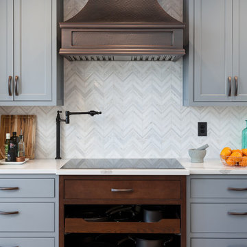 Queen Anne Tudor Kitchen + Powder Room