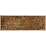 Bareens Designer Rugs - Antique Turkish Knotted Valeri Vintage Wool Runner - Designed with a mesmerizing intricate traditional motif this glorious hand knotted rug is a masterpiece that will fill any space with sophistication and grace. An exhilarating color pallet with an elaborate design, this masterpiece features luxurious hand spun wool with all vegetable dyes to add comfort and style to your decor. The design, color and beautiful chromatic composition with a sheen in traditional and transitional designs, exude beauty, elegance and quality make this rug a masterpiece of its own.