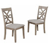 Upholstered Dining Chair in Gray - Set of 2