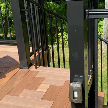Stunning Fortress Steel Framed Azek Deck and Nicolock Patio in Ellicott City