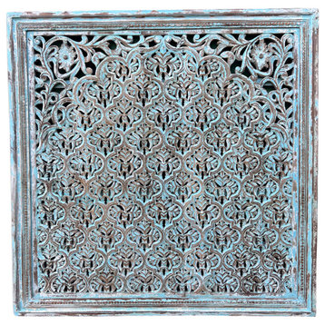 Wood Carved India Panel 60"