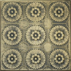 R 136 Styrofoam Ceiling Tile 20x20 - Antique Brass - Ceiling Tile