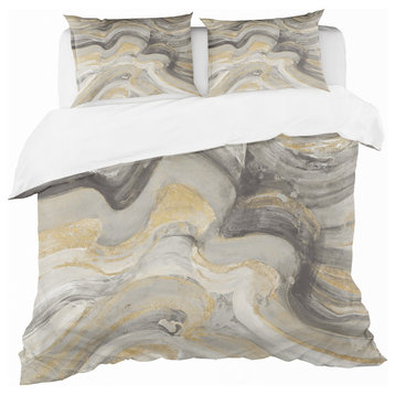 Glam Gold Canion Glam Duvet Cover Set, Twin