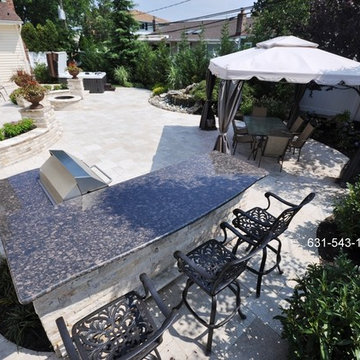 Outdoor Island with Granite Counter Top by Gappsi