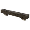 Pecky Cypress Faux Wood Fireplace Mantel Kit w/ Ashford Corbels