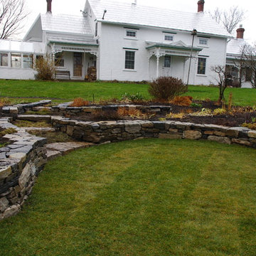 Dry Stack Stone Retaining Wall