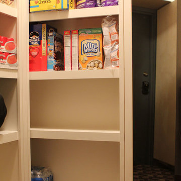Eye-popping Denver Basement Remodel with hidden bookcase doors and tray ceilings