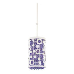 Schonbek Shadow Dance Retro Pendant in White - Pendant Lighting