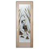 Interior Glass Door Sans Soucie Art Glass Cranes & Cattails