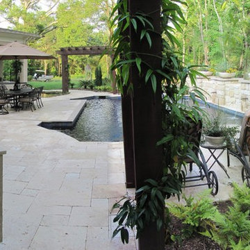 Italianate pool & courtyard in a tight space