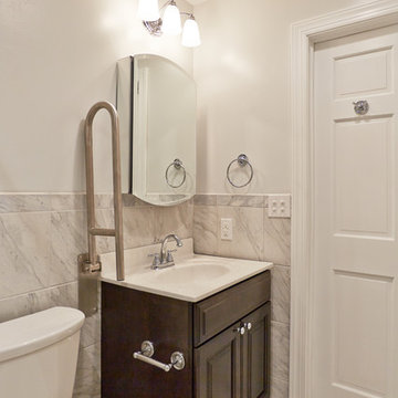 fold down grab bar with removable vanity