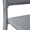 Metro Top Grain Leather Side Chair, Norden Leather, Dark Gray