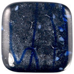 Glass Storm Studios - Silvery Moon Handmade Knob - Knobs measure approximately 1.25" square and pulls measure approximately .75" x 4.25" with a 3" center to center. Hardware has a brushed nickel finish and uses a standard 8-32 screw.