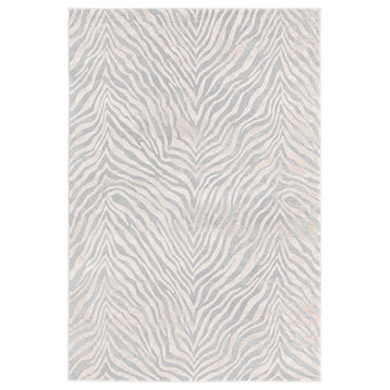 Unique Loom Meghan Finsbury Rug, Gray and Ivory, 4'x6'