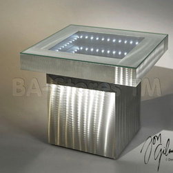 Square Infinity All Aluminum End Table - Coffee Tables