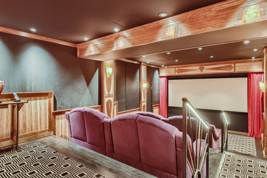 Inspiration for a large home theater remodel in Denver