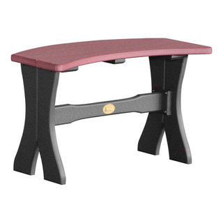 Poly Curved Table Bench, 28 Inch - Contemporary - Outdoor Benches - by ...