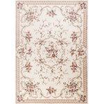 KAS Rugs & Home - Avalon 5606 Ivory Aubusson Rug, 9'x12' - Avalon 5606 Ivory Aubusson 9' x 12'. Machine-Made of 100% Polypropylene with No Backing. Made in Turkey. Vacuum regularly & spot clean stains. Professional cleaning recommended periodically.