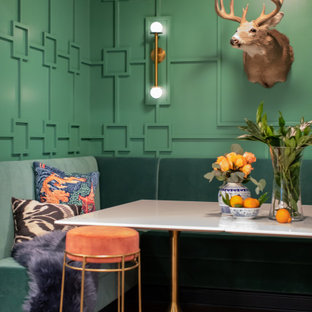 Mid-Century Country Club Inspired Basement Banquette