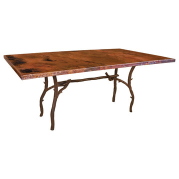 South Fork Dining Table With 42"x72" Rectangle Copper Top