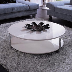 5015C - MODERN WHITE COFFEE TABLE - Coffee Tables