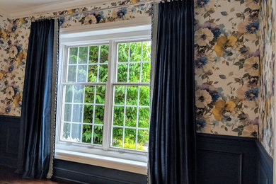 Example of a mid-sized transitional dining room design in Cleveland