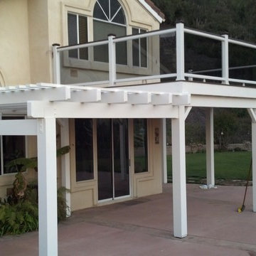 San Clemente, Patio Cover and Balcony with smoked glass Railings