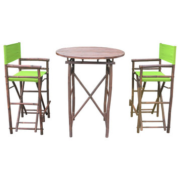 Director High Round 3-Piece Table Set, Green