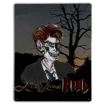 Lived Loved Died Classic Metal Sign