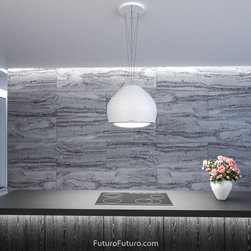 21&Prime; Dome White Island Range Hood - Range Hoods And Vents