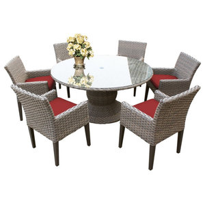Fairmont Square Dining Table With 4 Chairs Tropical Outdoor Dining Sets By Design Furnishings Houzz
