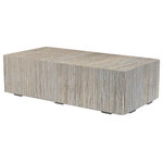 Sunset West - Madera Coffee Table - Complete your setting with a unique piece in our all-weather concrete occasional tables. Featuring an alluring textured wood plank design, the Madera accent tables add interest to any space, indoors or out.