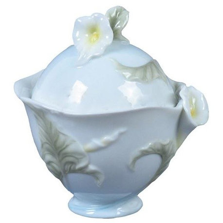 Cala Lily Sugar Jar, Calla Lily, Fine Porcelain