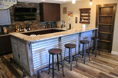 Basement - transitional basement idea in Denver