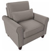 Bush Furniture Hudson Accent Chair with Arms, Beige Herringbone Fabric